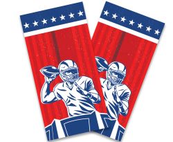 "Red, White and Blue American Football" Cornhole Wrap